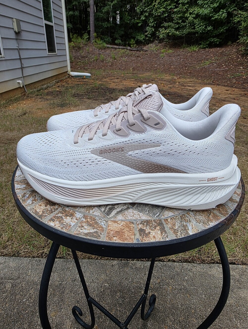 Brooks Ghost 17 1204311B092 Grey/Portabella Running Shoes Women Sz 9.5 B Worn 1x - Picture 3 of 9